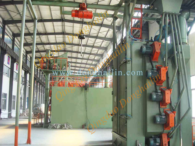 catenary type shot blasting machine