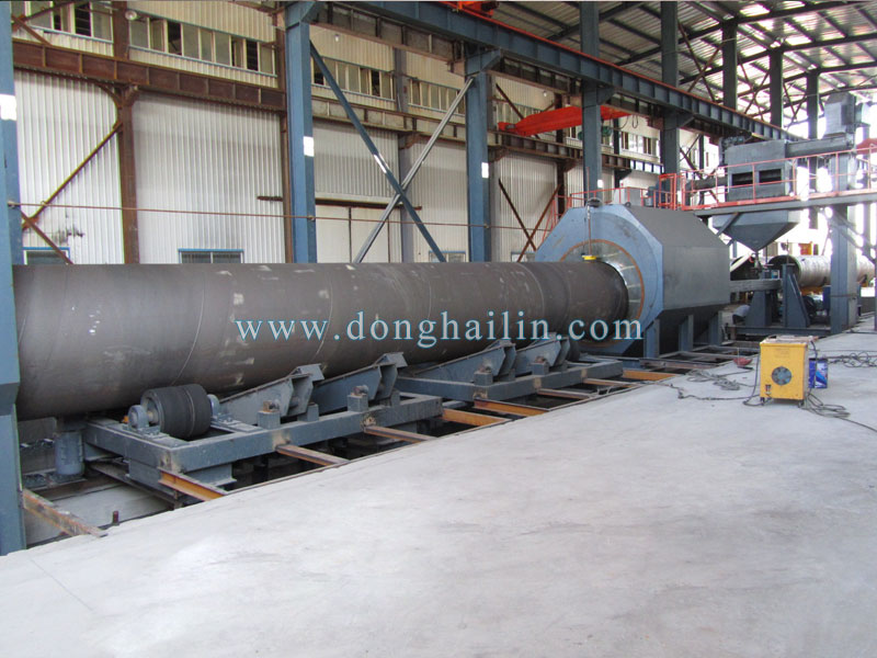 QG steel pipe shot blasting machine