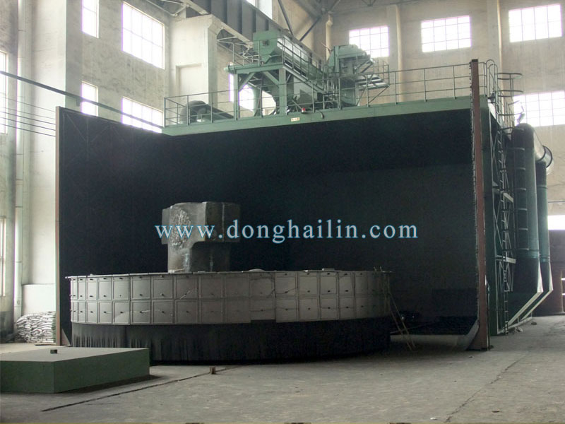 Q76200 turntable shot blasting machine