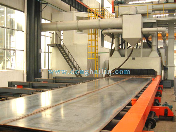 roller conveyors shot blasting machine